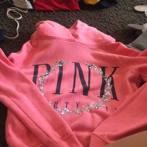 Melon colored hoodie from PINK